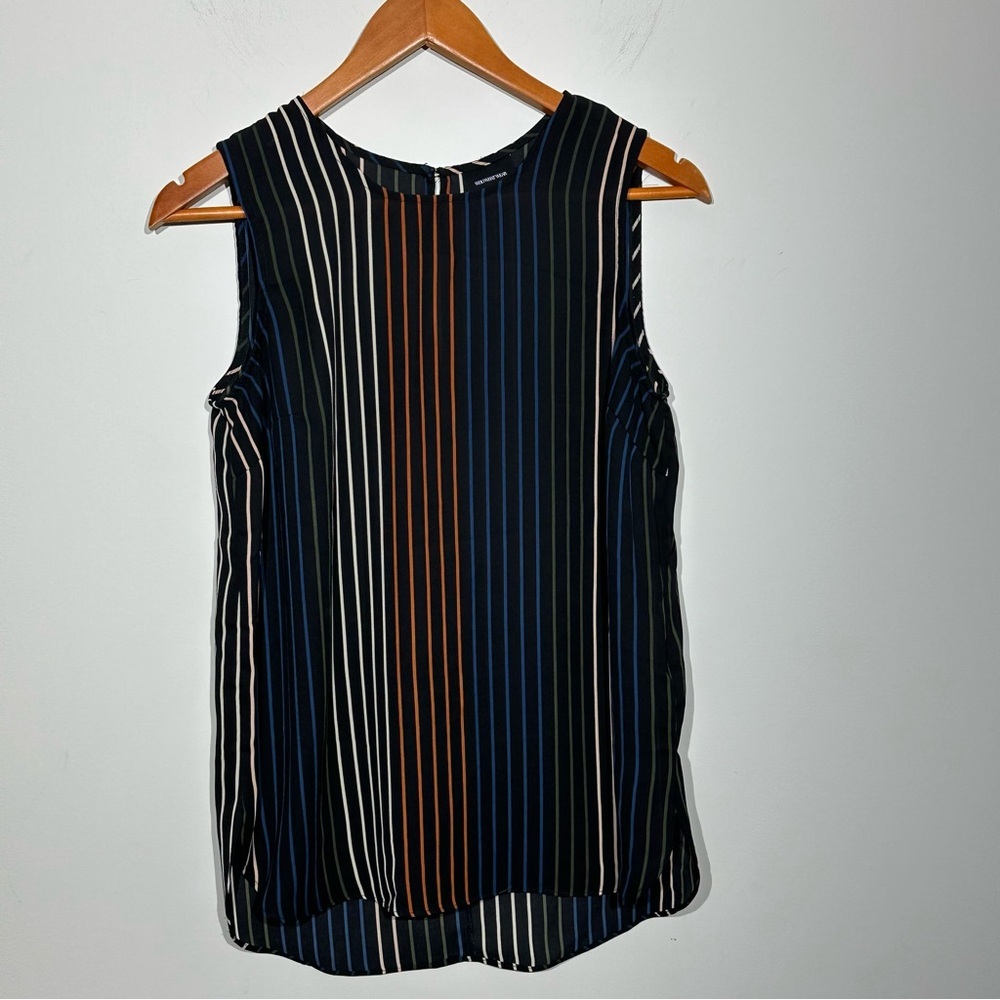 Who What Wear Striped Blouse Top Tank Top Size SMALL